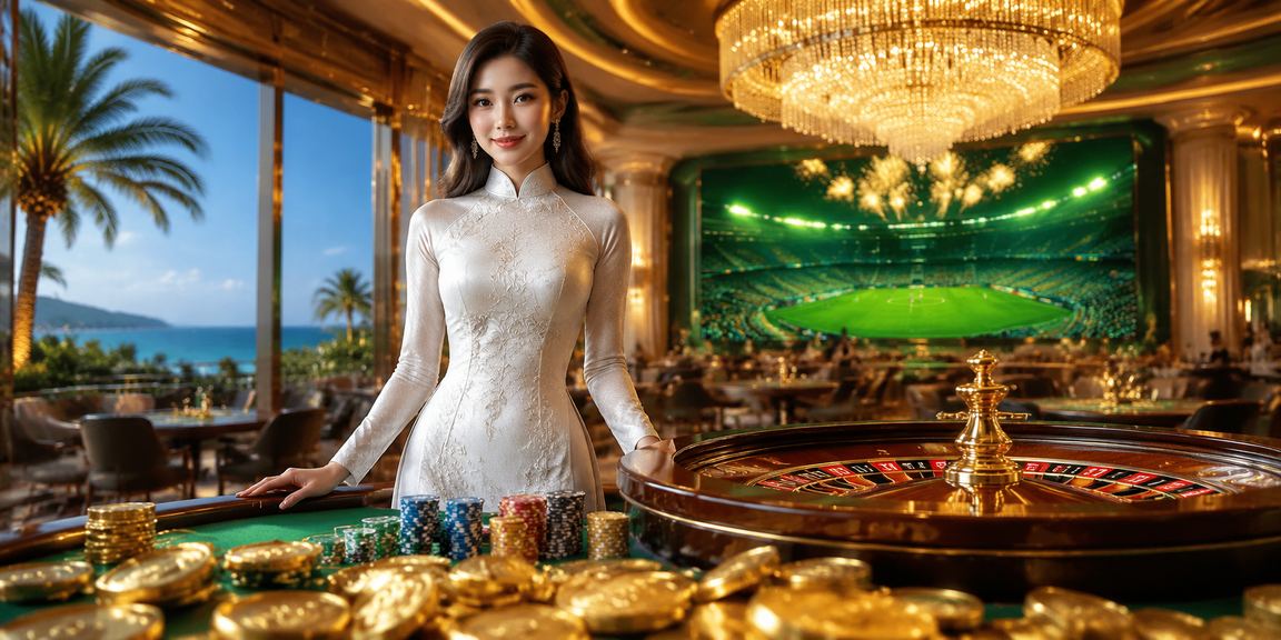 Người chơi Roulette tại khu nghỉ dưỡng Phú Quốc với trang phục áo dài